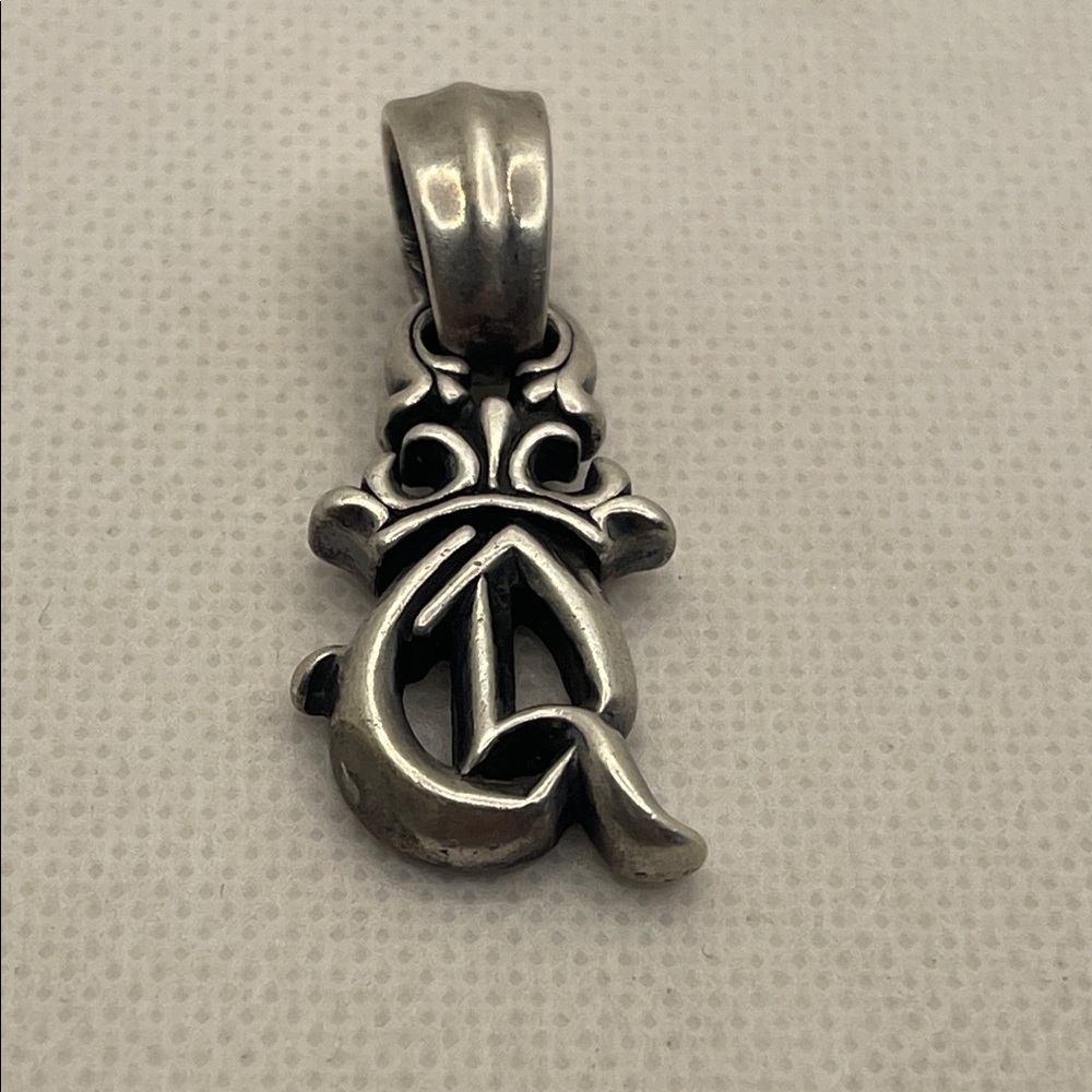 Authentic BWL Bill Wall Leather Crown 925 Sterling Silver Pendant